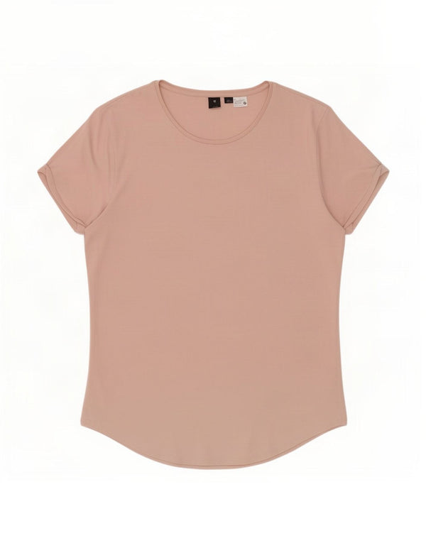 G-Star Damen T-Shirt Top UK 16 Large Rosa Baumwolle