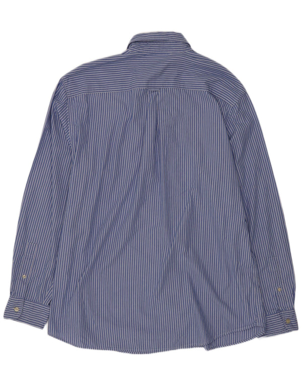 Chaps Herren-Hemd, pflegeleicht, XL, blau gestreift, Baumwolle