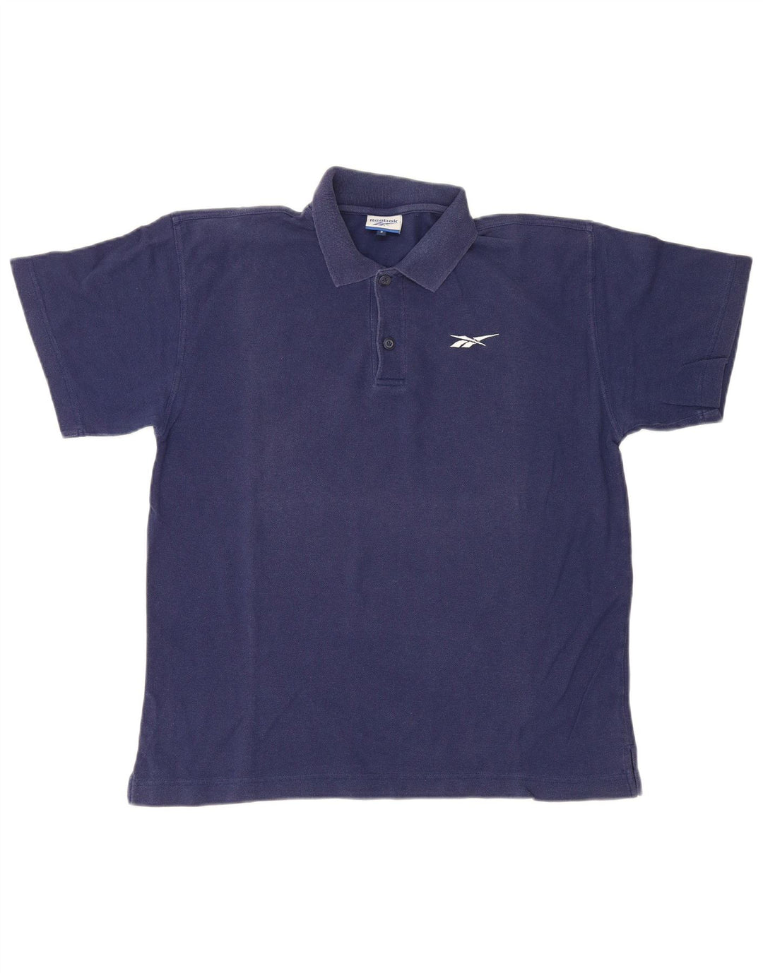 Reebok Herren-Poloshirt, mittelmarineblaue Baumwolle