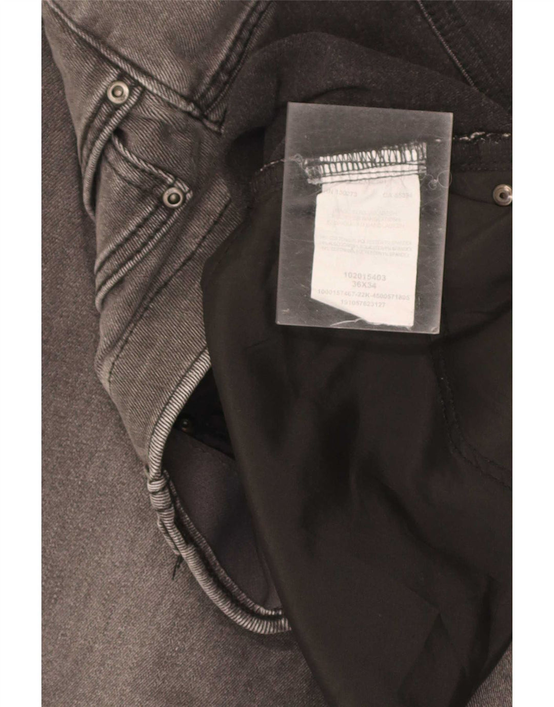 Lee Herren Slim Fit Straight Jeans W36 L34 Graue Baumwolle