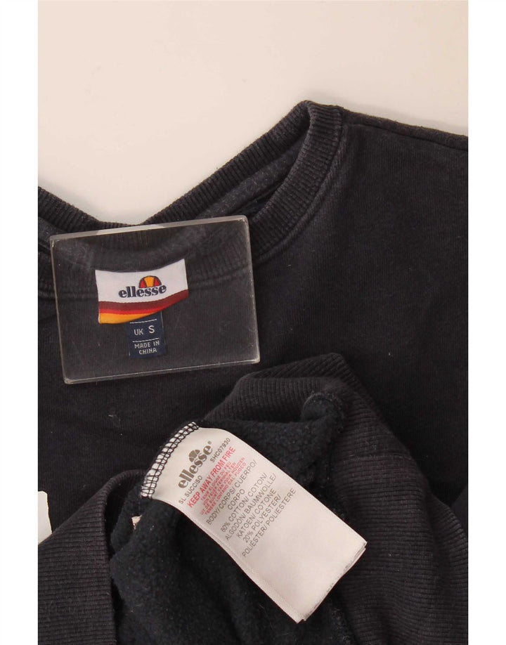 Ellesse Herren-Sweatshirt mit Grafik, Größe S, marineblaue Baumwolle