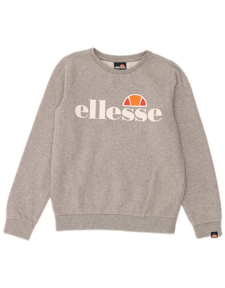 Ellesse Grafik-Sweatshirt für Jungen, 12–13 Jahre, graue Baumwolle