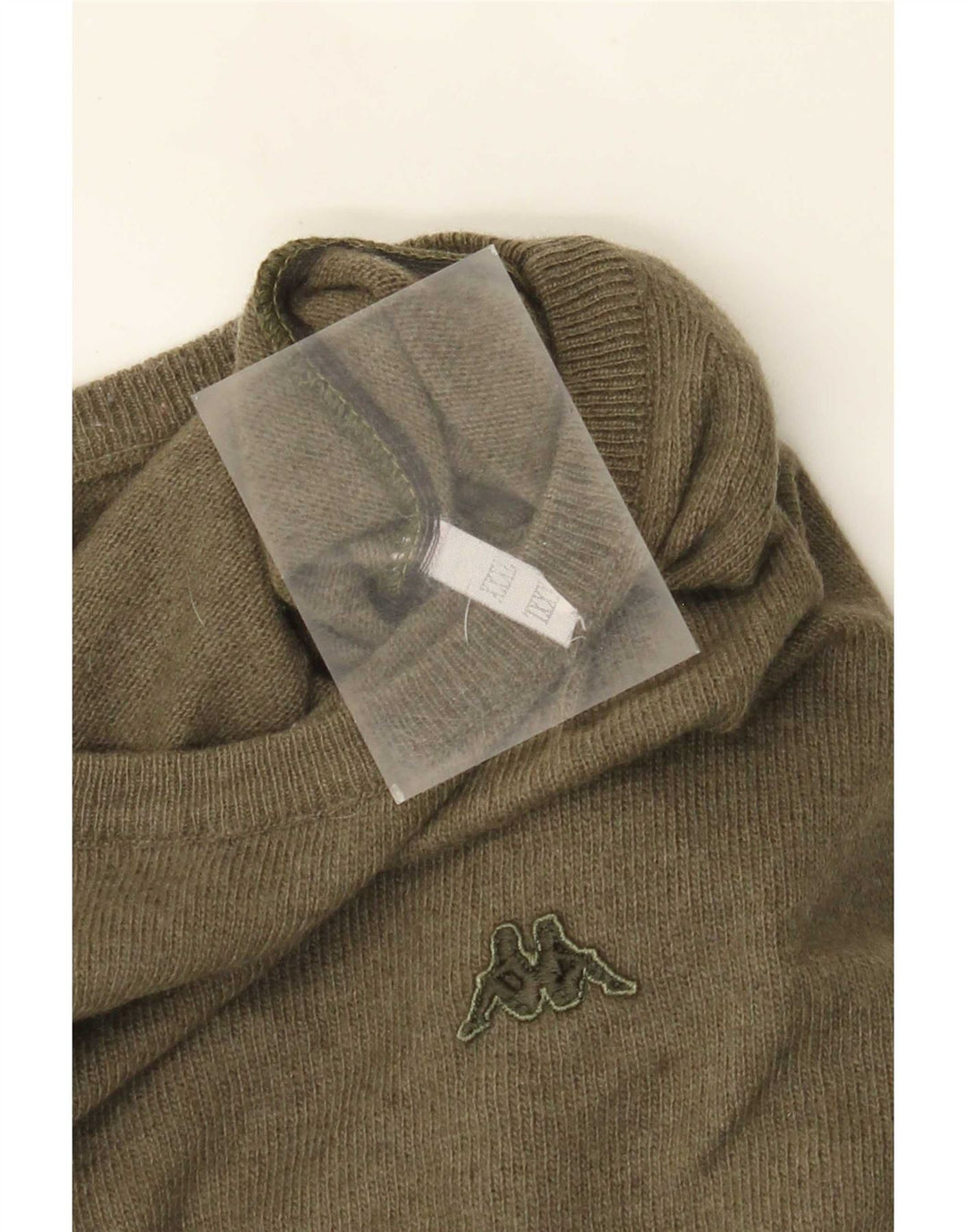 Kappa Herren-Pullover mit Rundhalsausschnitt, 3XL, Khaki, Wolle