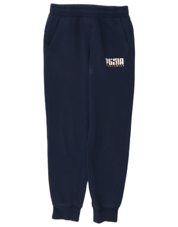 Puma Herren-Trainingsanzug mit Grafik, Jogginghose, Größe S, marineblau, Baumwolle