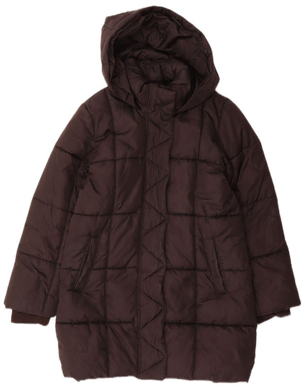 Gap Girls Adler Wattierter Mantel mit Kapuze, 10–11 Jahre, Größe L, Schwarz, Polyester