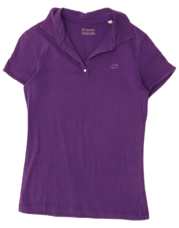 Lotto Damen Poloshirt UK 14 Large Lila Baumwolle