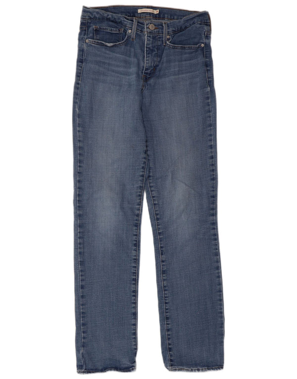 Levi's Damen 314 Shaping Straight Jeans W30 L32 Blaue Baumwolle