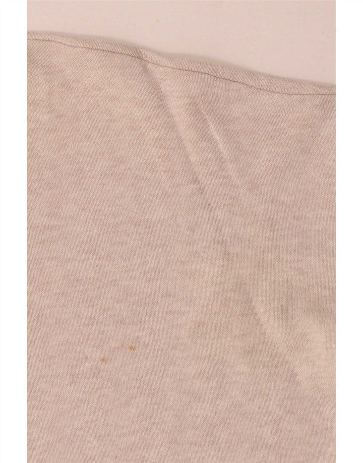 Übergroßer Pullover mit U-Boot-Ausschnitt von Zara für Damen, Gr. 14, Mittelbeige