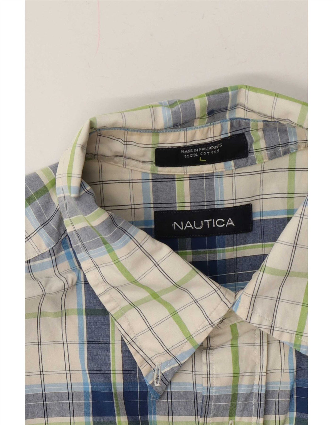 Nautica Herren-Kurzarmhemd, groß, mehrfarbig, kariert, Baumwolle