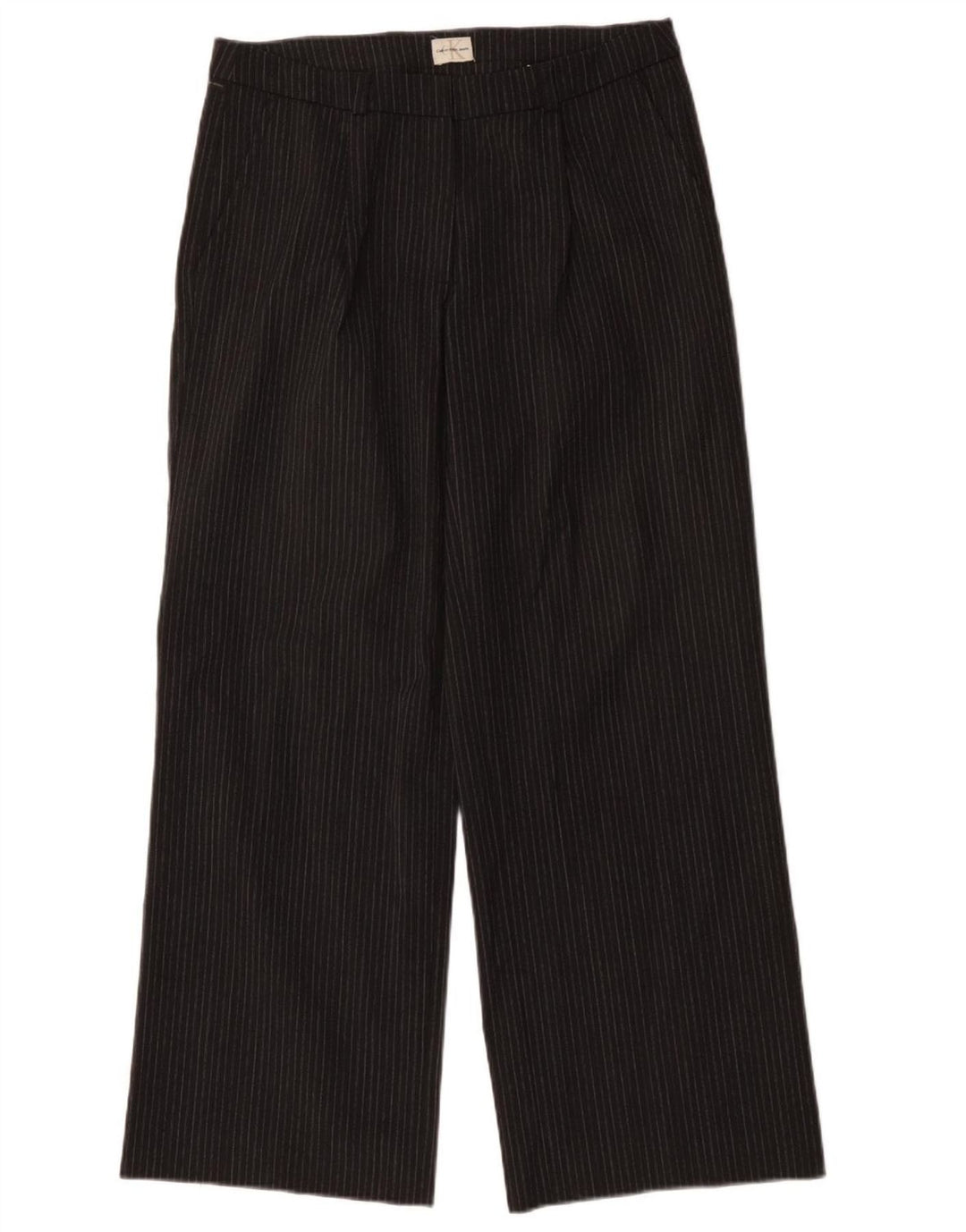 CALVIN KLEIN Gerade Chino-Hose für Damen, W30, L31, grau gestreift, Polyester