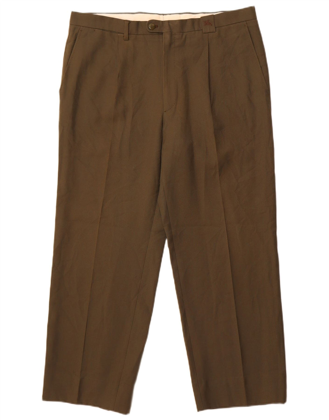 Burberrys gerade Anzughose für Herren, W36, L27, Khaki, Wolle