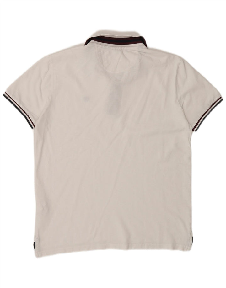 Champion Herren-Kurzarm-Poloshirt, Größe S, weiße Baumwolle