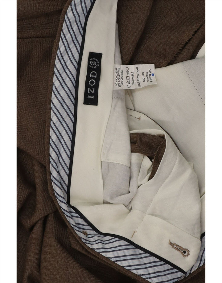 Gerade Anzughose für Herren von Izod, W40, L29, braun, Polyester