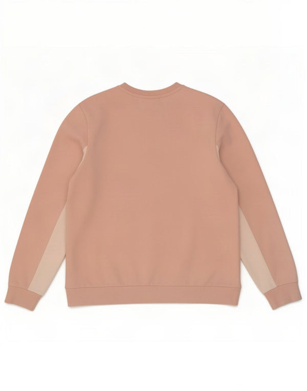 Fila Damen Grafik-Sweatshirt-Pullover UK 16 Large Pink Colourblock Baumwolle