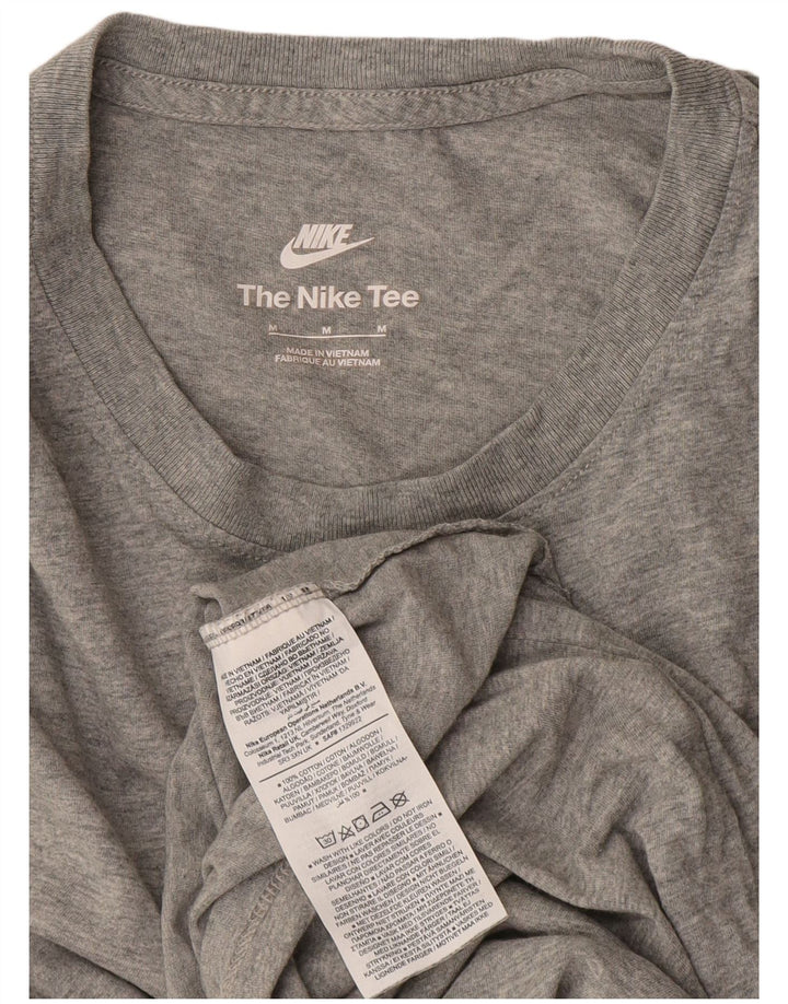 Nike Damen T-Shirt Top UK 14 Mittelgraue Baumwolle