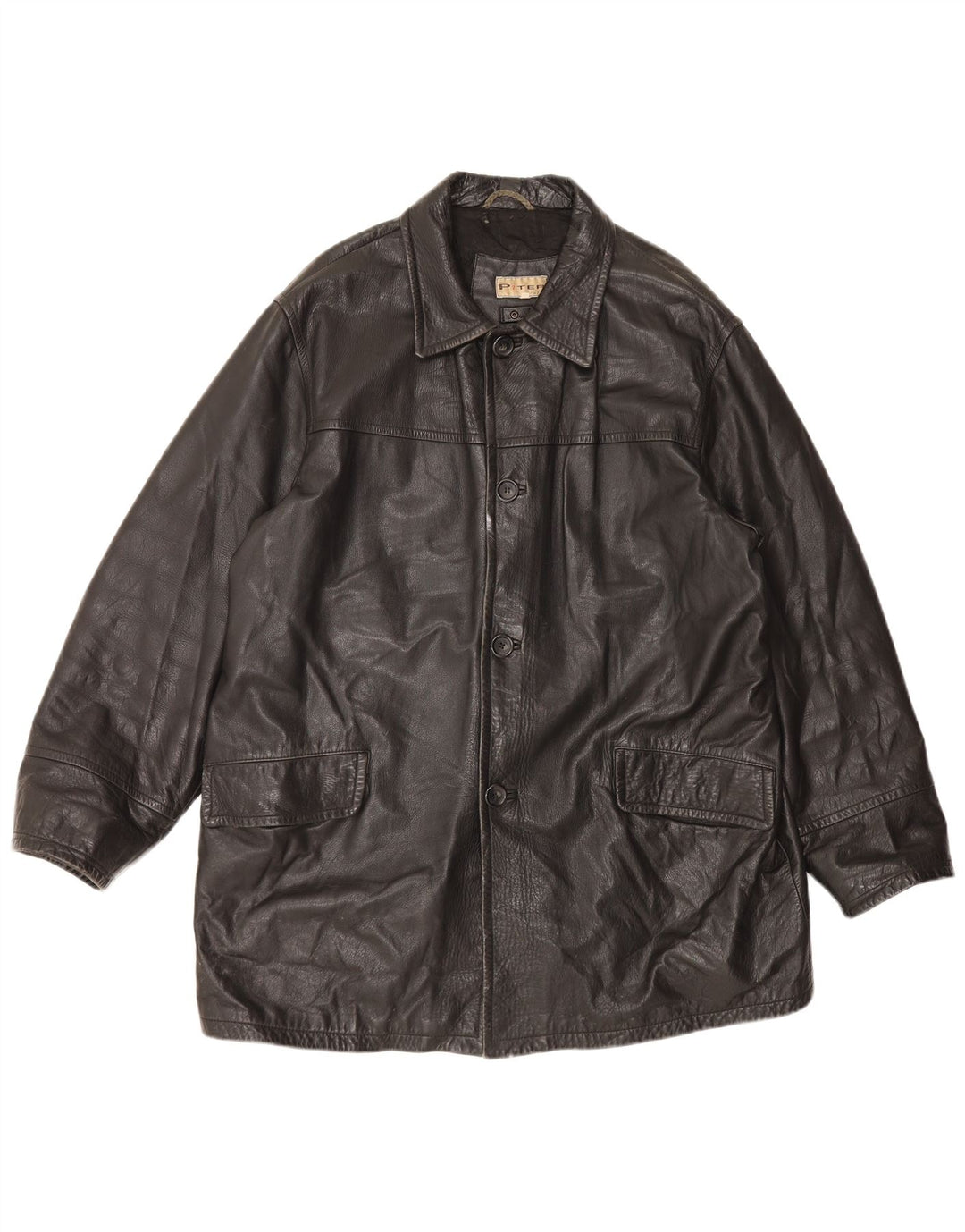 Vintage Herren Lederjacke UK 44 2XL Schwarz