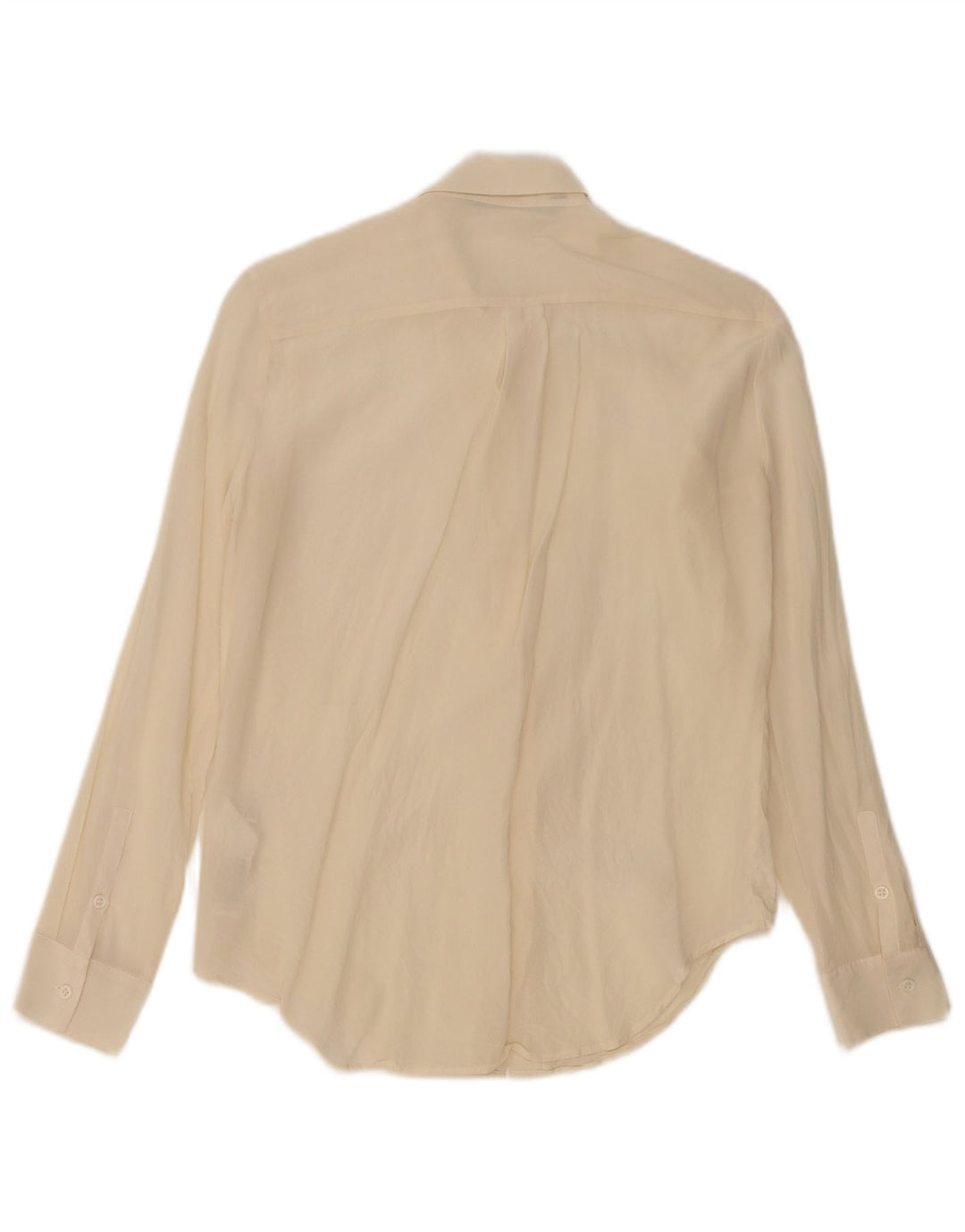 Zara Damen-Hemd UK 12 Medium Off White Silk