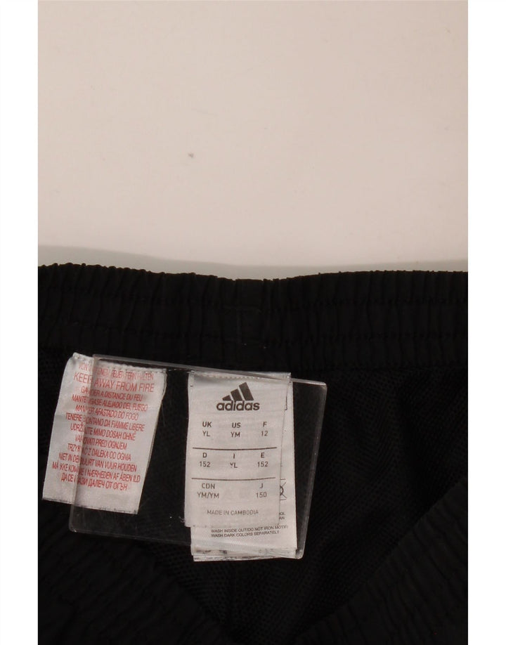 ADIDAS Jungen-Trainingshose, Jogginghose, 11–12 Jahre, Größe L, Schwarz, Polyester