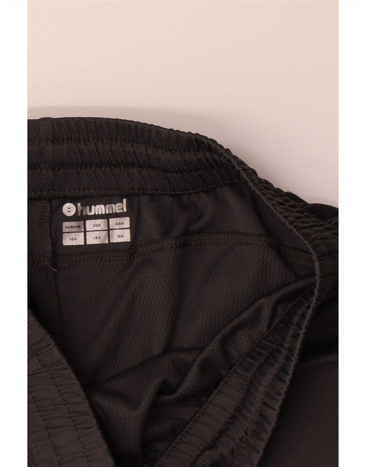 Hummel Graphic Sportshorts für Jungen, 13–14 Jahre, graues Colourblock-Polyester