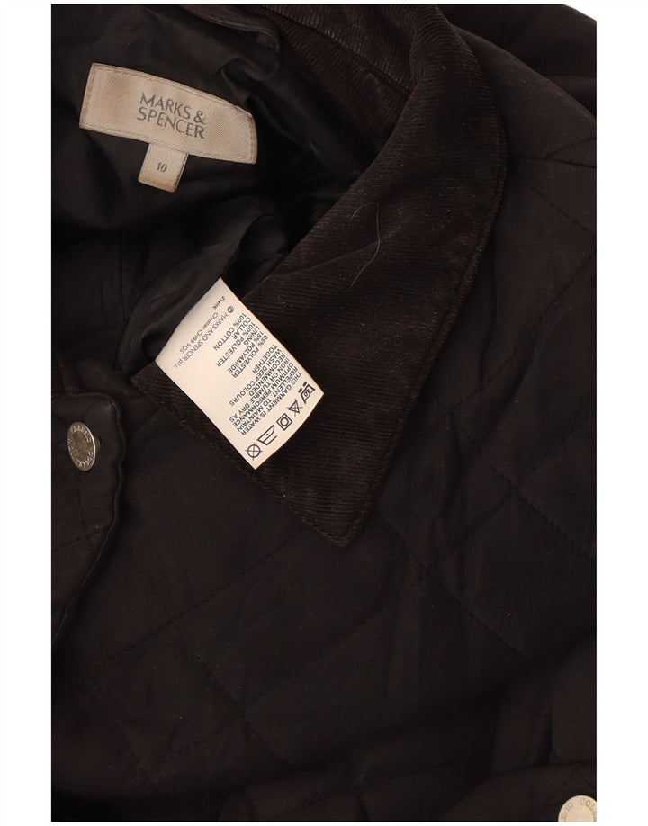 Marks & Spencer Damen Übergroße Steppjacke UK 10 Small Schwarz