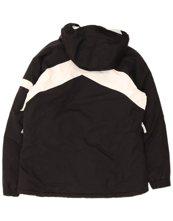 Columbia Damen-Skijacke mit Kapuze, UK 18, XL, schwarzes Colourblock-Nylon