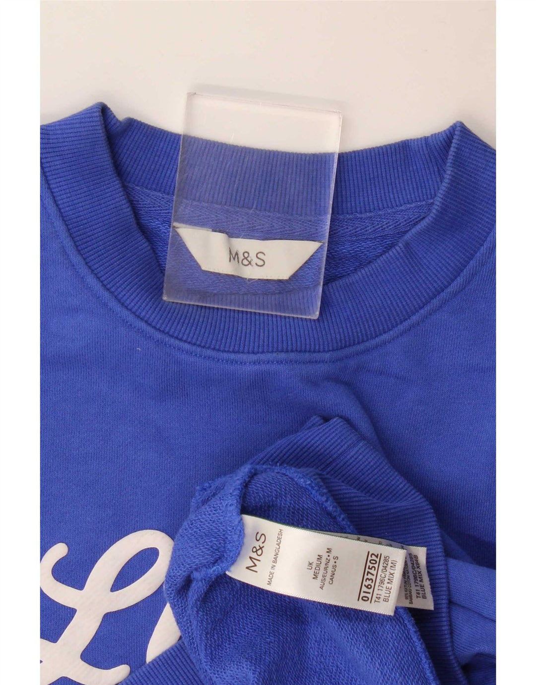 Marks & Spencer Damen-Sweatshirt mit Lissabon-Grafik, Gr. 14, Mittelblau