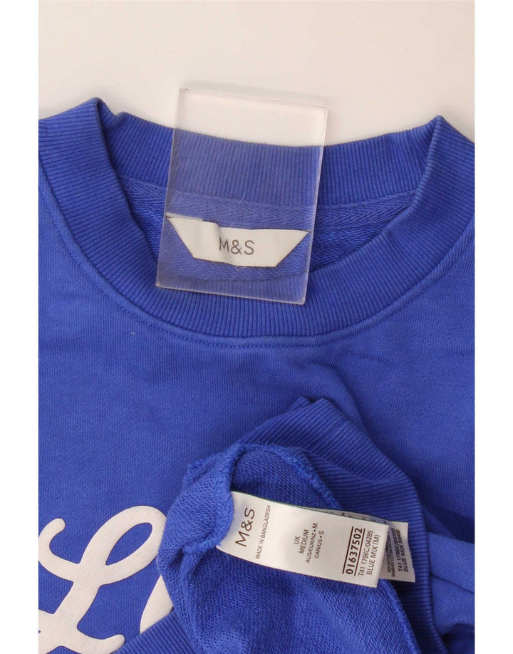 Marks & Spencer Damen-Sweatshirt mit Lissabon-Grafik, Gr. 14, Mittelblau