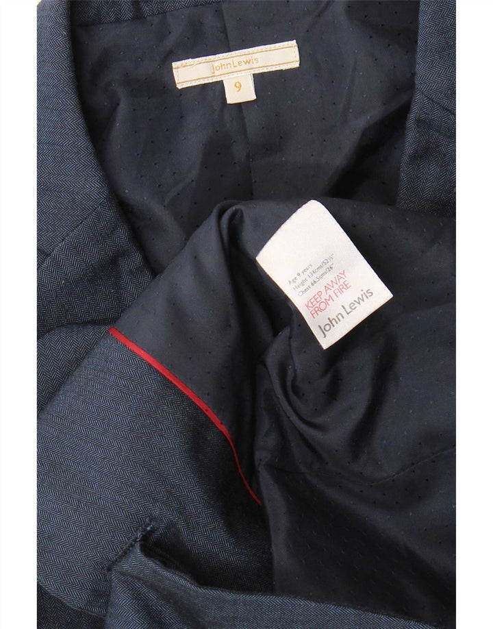 John Lewis Jungen-Blazerjacke mit 2 Knöpfen, 8–9 Jahre, marineblaues Polyester