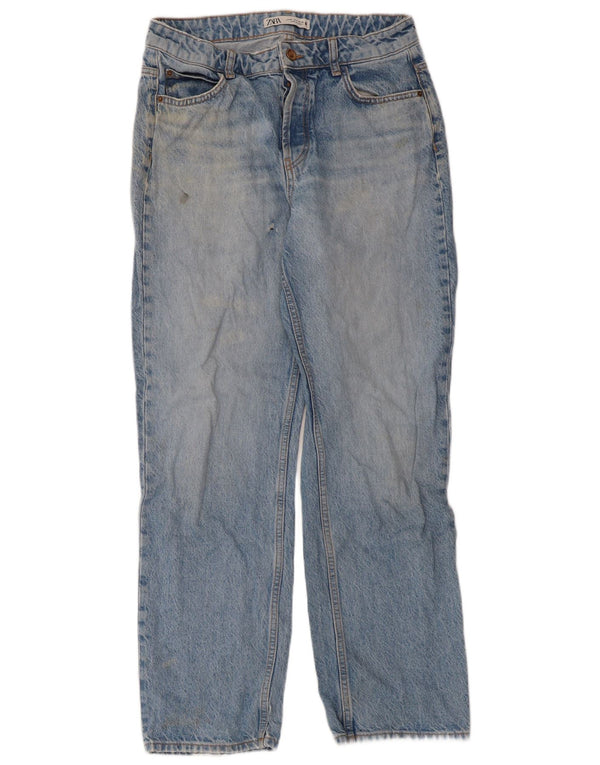 Zara Damen Straight Jeans EU 38 Small W28 L28 Blau