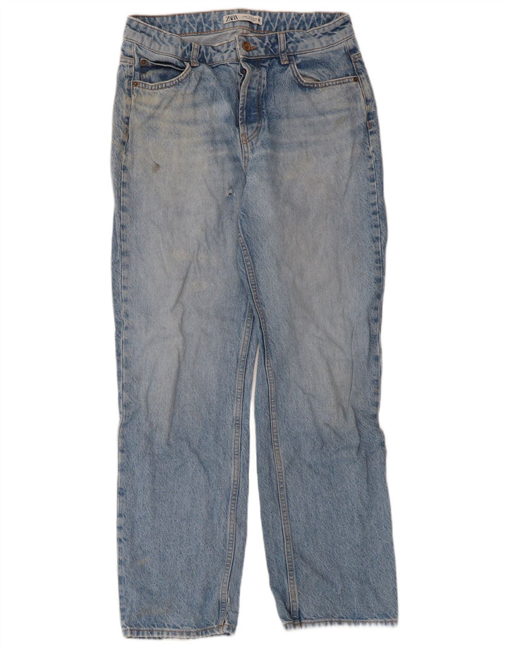 Zara Damen Straight Jeans EU 38 Small W28 L28 Blau