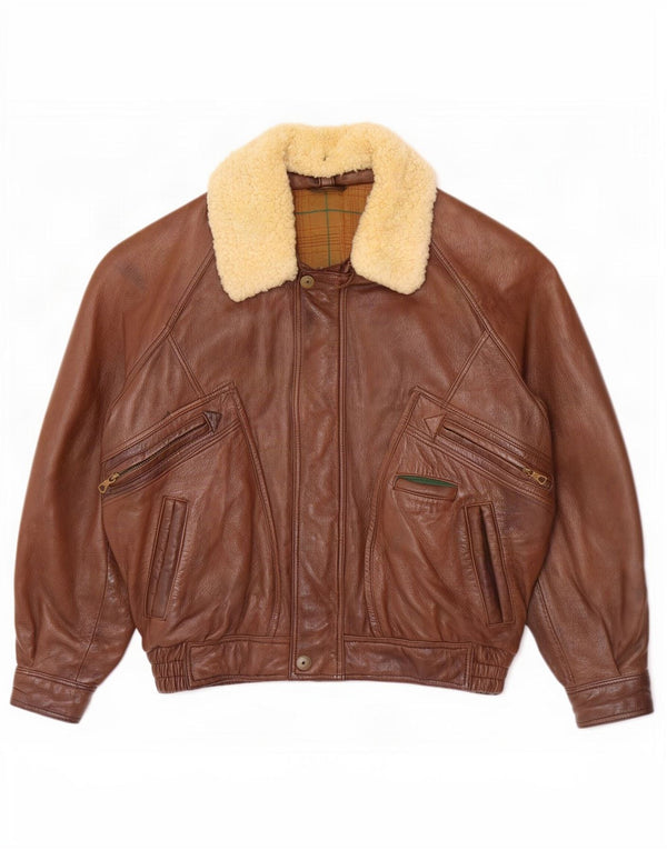 Marcos Herren Lederjacke UK 42 XL Braun