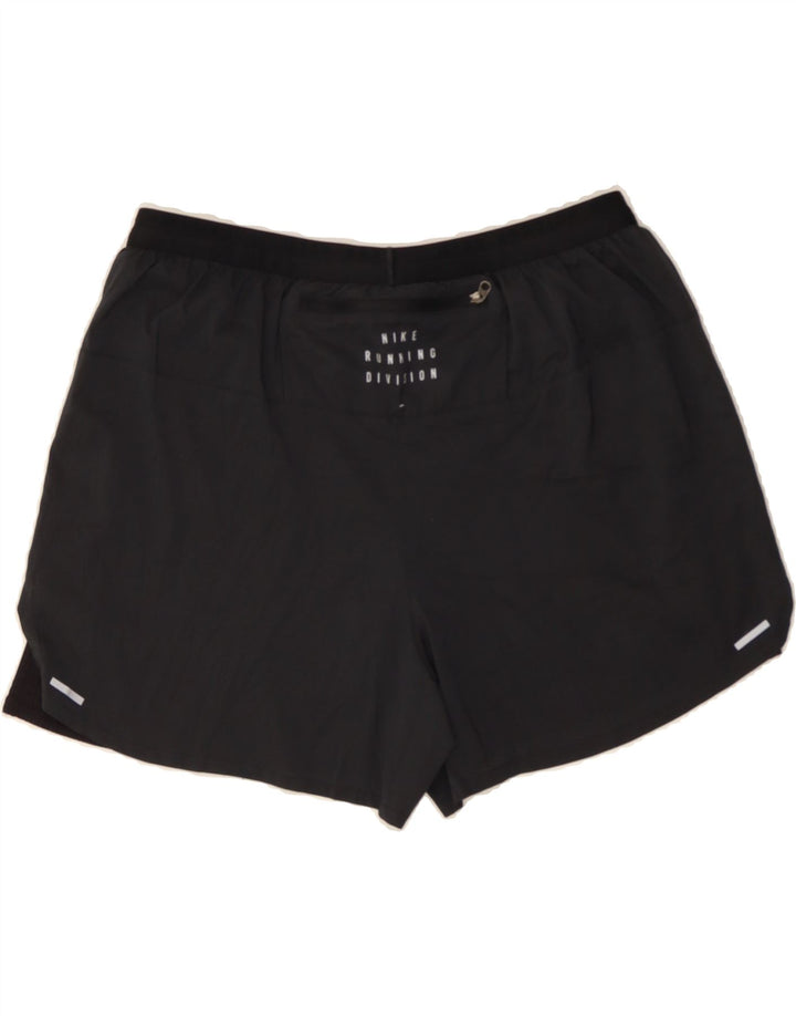 NIKE Womens Sport Shorts UK 14 Large  Black Colourblock Vintage Nike and Second-Hand Nike from Messina Hembry 