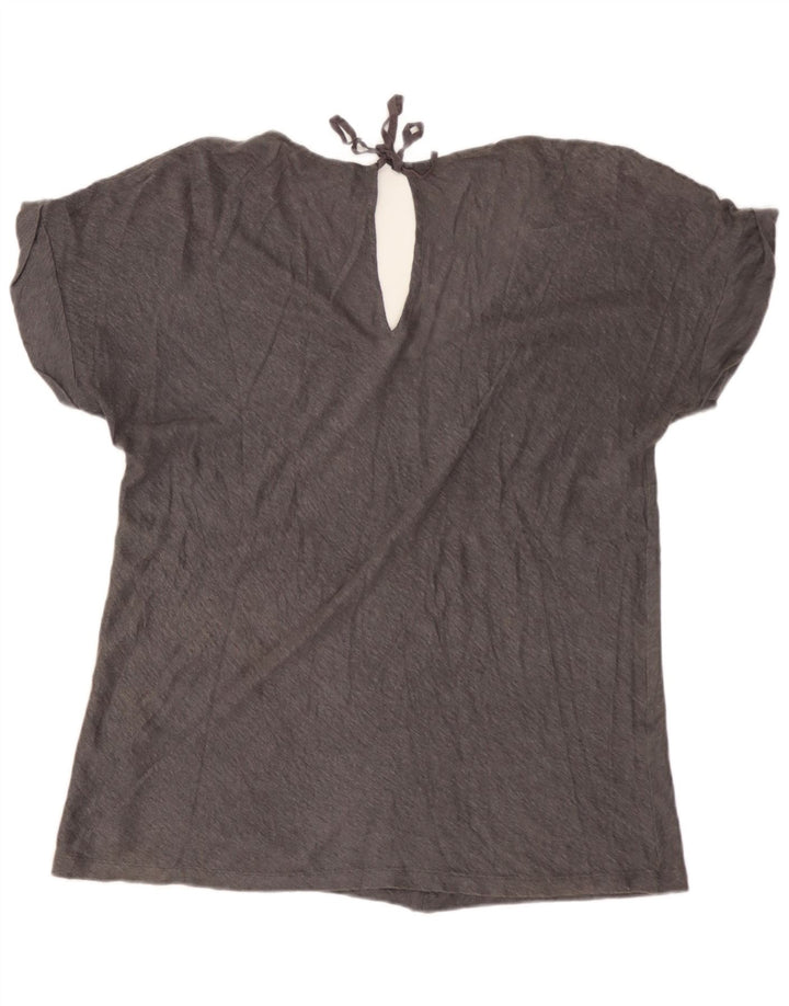 Massimo Dutti Damen Bluse Top UK 16 Large Grau