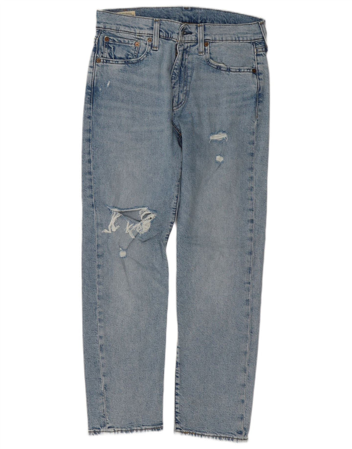 Levi's Herren 502 Distressed Tapered Jeans W30 L30 Blaue Baumwolle
