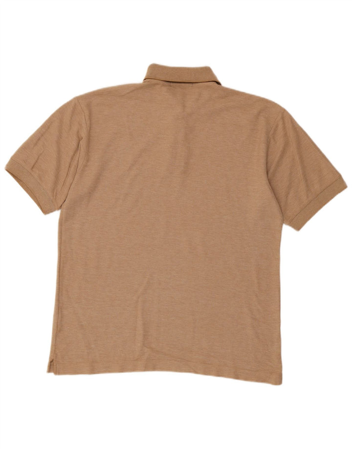 FILA Herren Poloshirt IT 48 Mittelbraun gefleckte Baumwolle
