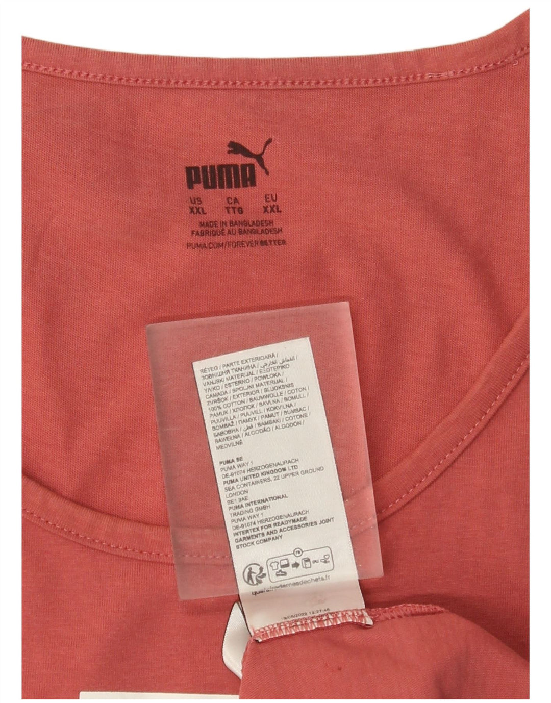 Puma Herren Graphic Vest Top 2XL Rosa Baumwolle