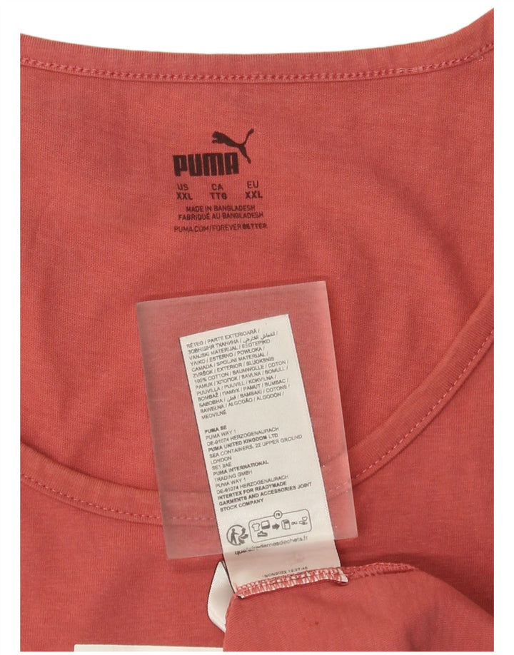 Puma Herren Graphic Vest Top 2XL Rosa Baumwolle