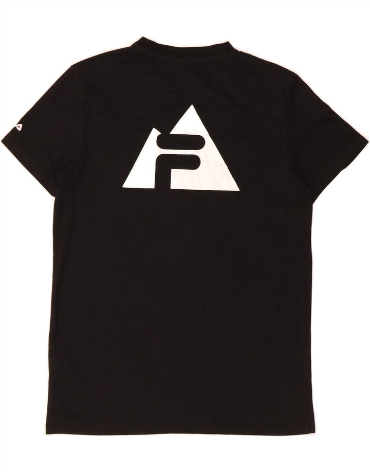 FILA Mens Graphic T-Shirt Top XS Black Polyester Vintage Fila and Second-Hand Fila from Messina Hembry 