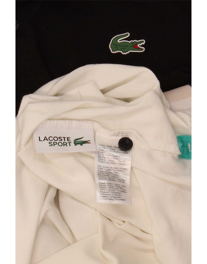 Lacoste Herren-Poloshirt XL, schwarze Colourblock-Baumwolle