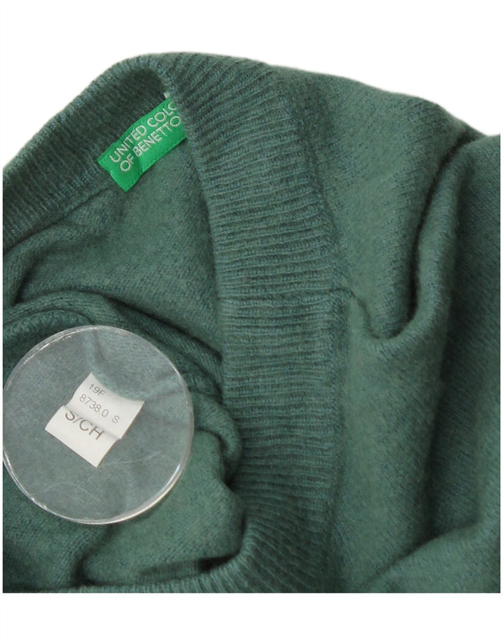 Benetton Damen-Pullover, übergroß, Rundhalsausschnitt, Gr. 10, Größe S, Grün
