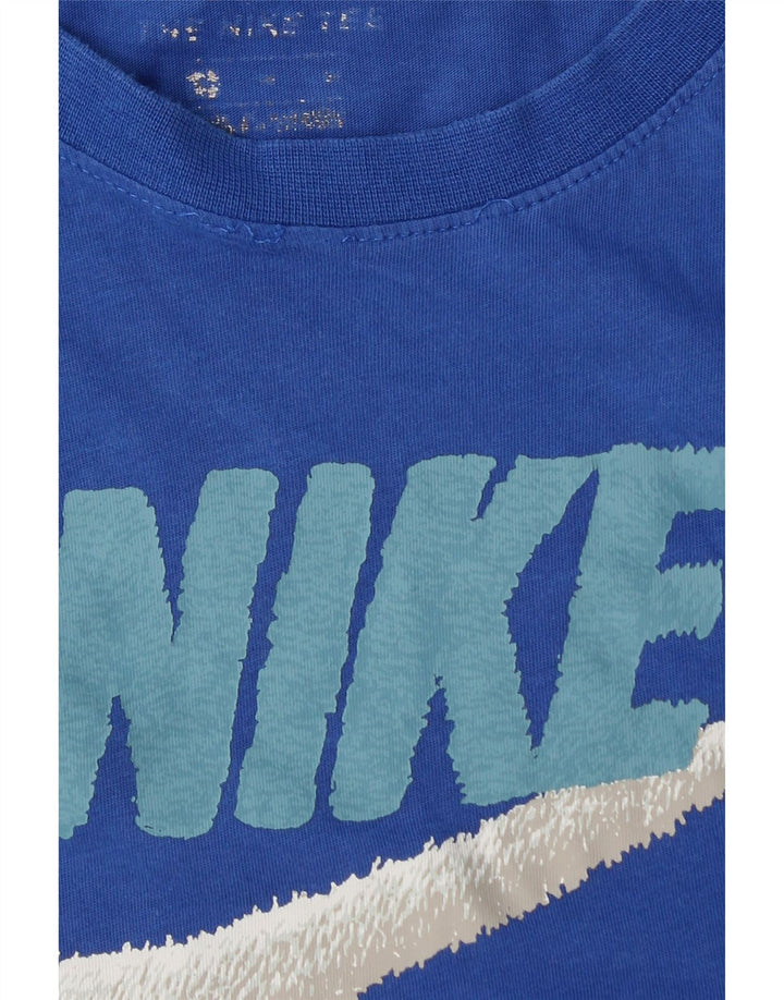 NIKE Herren Grafik T-Shirt Top XL Blau Baumwolle