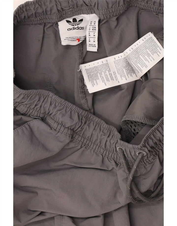 Adidas Herren Cargo-Trainingshose, Jogginghose, mittelgraues Nylon