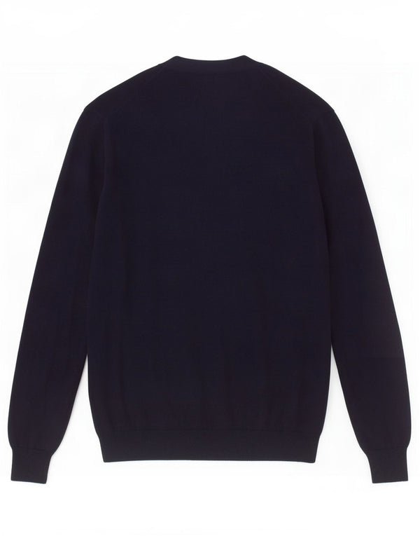 Polo Ralph Lauren Damen-Cardigan-Pullover UK 14 Mittelmarineblaue Baumwolle