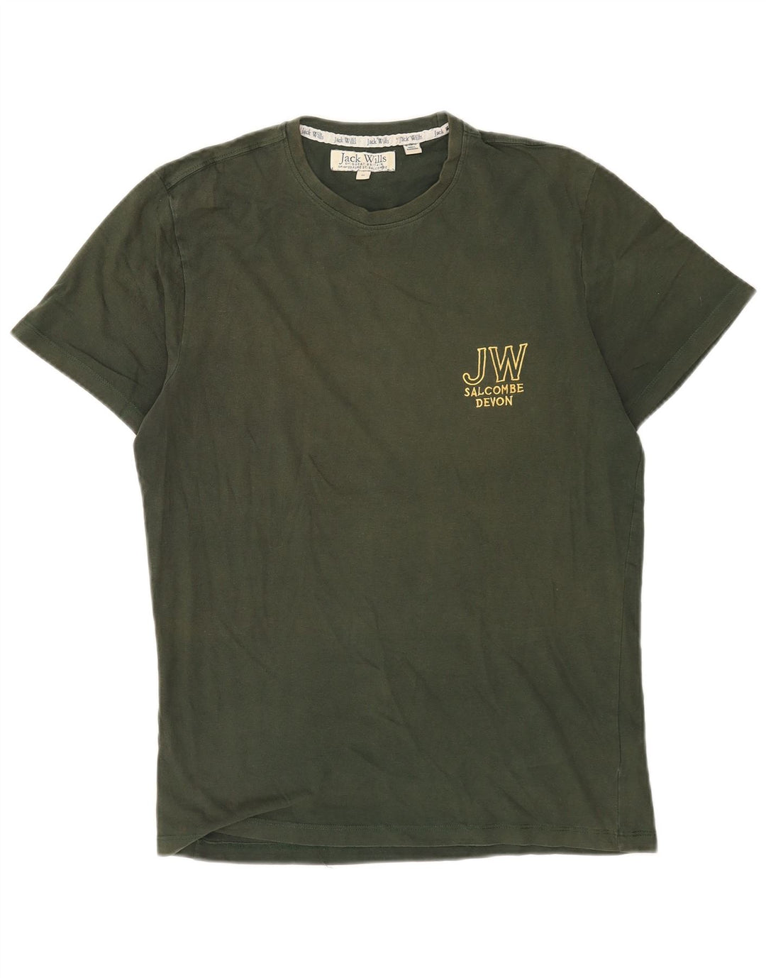 Jack Wills Herren-T-Shirt mit Grafik, mittlere Khaki-Baumwolle