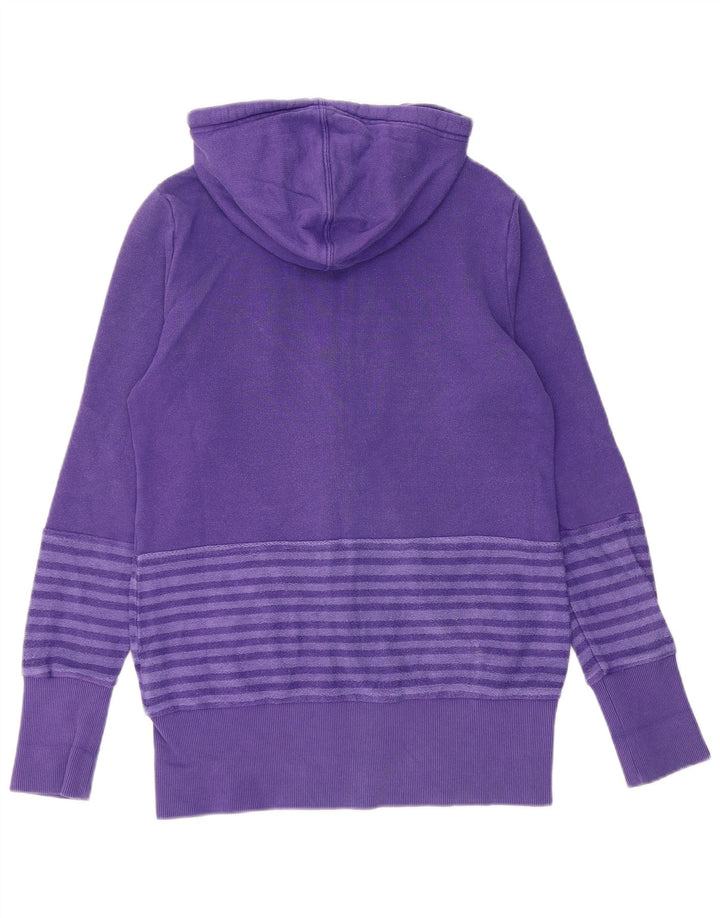 ADIDAS Damen-Kapuzenpullover mit Reißverschluss, EU 38, mittellila, gestreift, Baumwolle