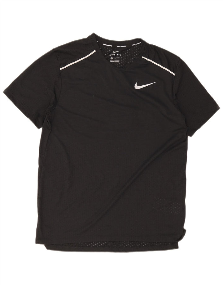 Nike Herren Dri Fit T-Shirt Top Medium Schwarz Polyester
