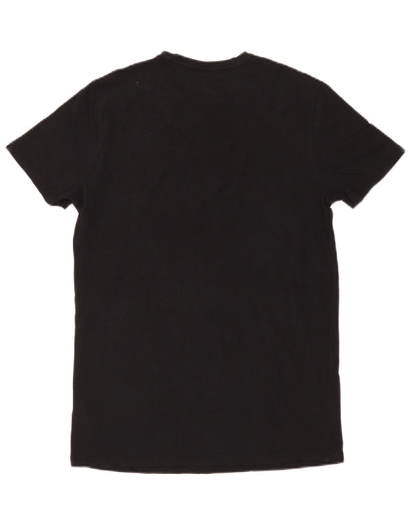 Diesel Herren T-Shirt Top Medium Schwarz Baumwolle