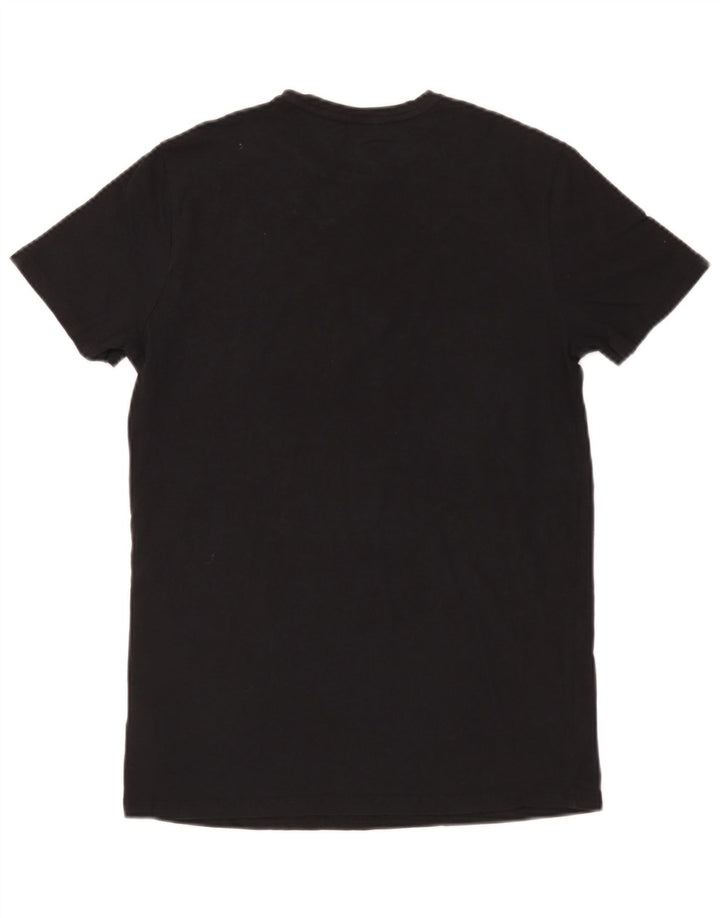 Diesel Herren T-Shirt Top Medium Schwarz Baumwolle