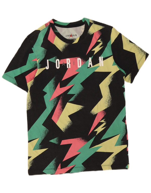 Jordan Mens Air Standard Fit Graphic T-Shirt Top Small Black Geometric