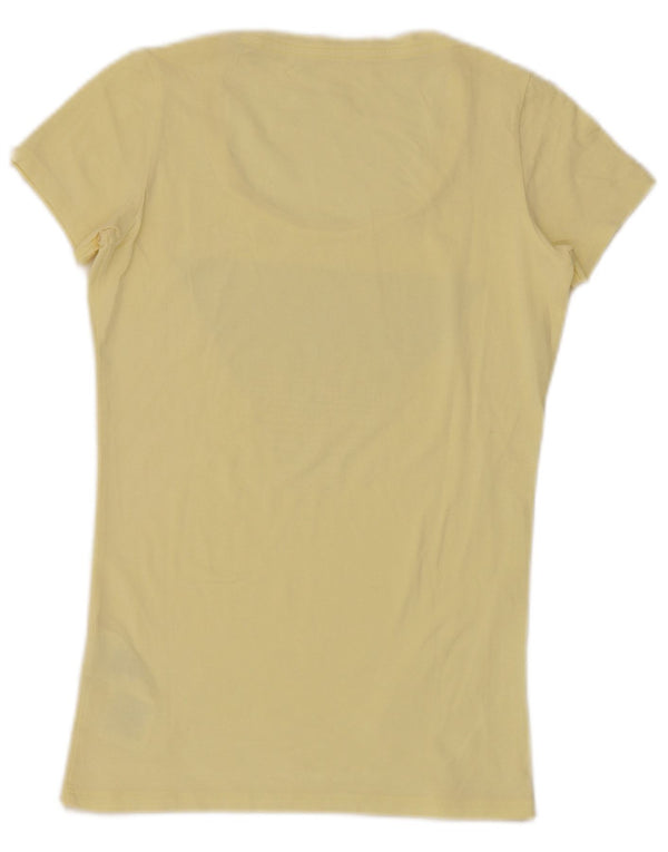 Guess Grafik-T-Shirt für Damen, UK 10, Größe S, Gelb, Baumwolle